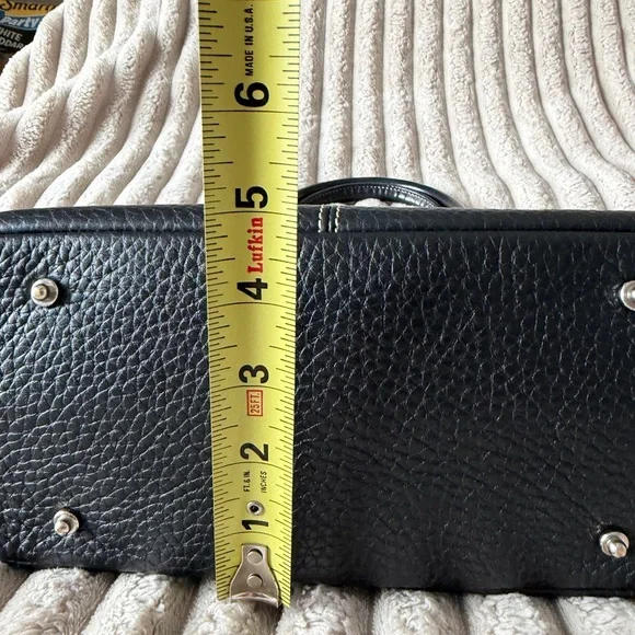 Dooney & Bourne Black Pebbled Grain Leather Satchel - Picture 12 of 13